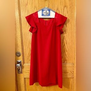 Anthropologie HD in Paris - Red Crepe dress